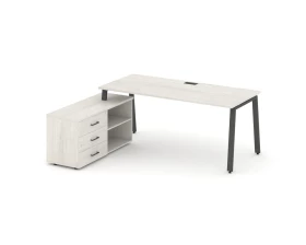 Стол письменный с греденцией левой на А-образном каркасе 1780x1580x750 Style Project Direct images