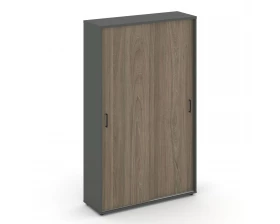 Шкаф-купе для одежды с полками и выдвижной штангой в каждой секции 1200x400x1982 зад. стенка HDF Style Project images