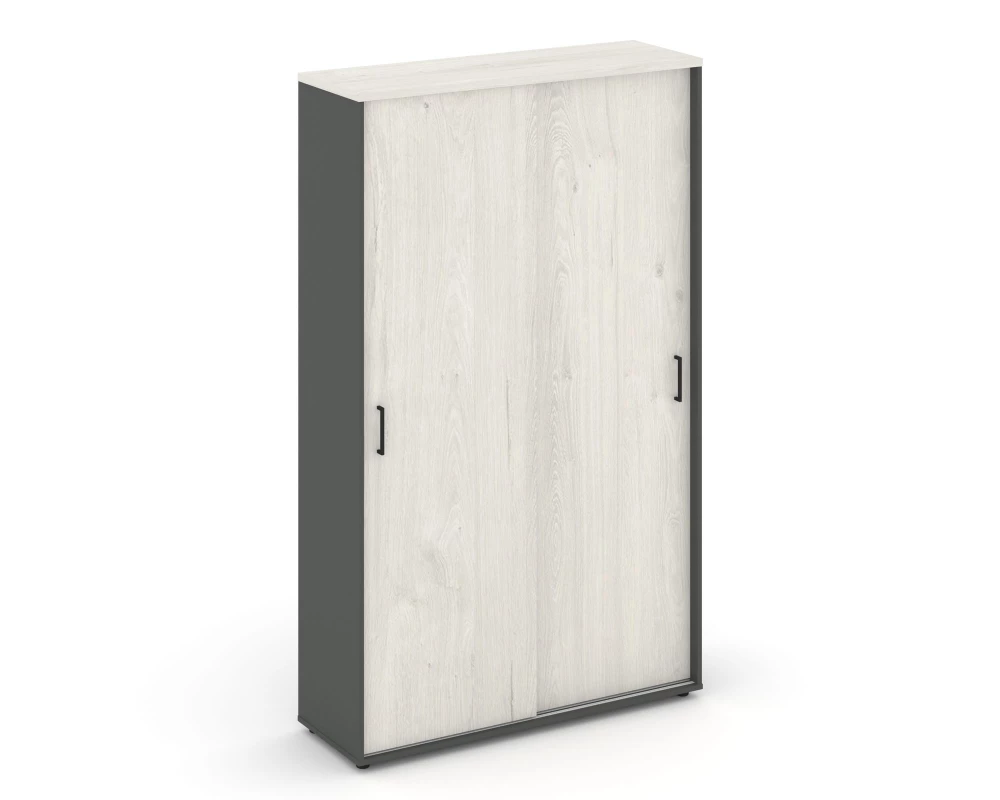 Шкаф-купе для одежды с полками и выдвижной штангой в каждой секции 1200x400x1982 зад. стенка HDF Style Project