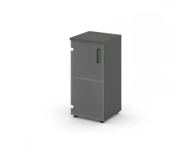 Шкаф низкий узкий левый прозр. стекло 400x400x833 зад. стенка HDF Style Project images