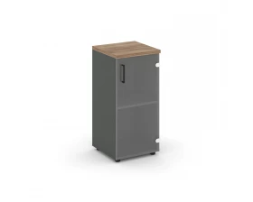 Шкаф низкий узкий правый прозр. стекло 400x400x833 Style Project images