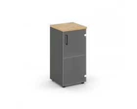 Шкаф низкий узкий правый прозр. стекло 400x400x833 Style Project images