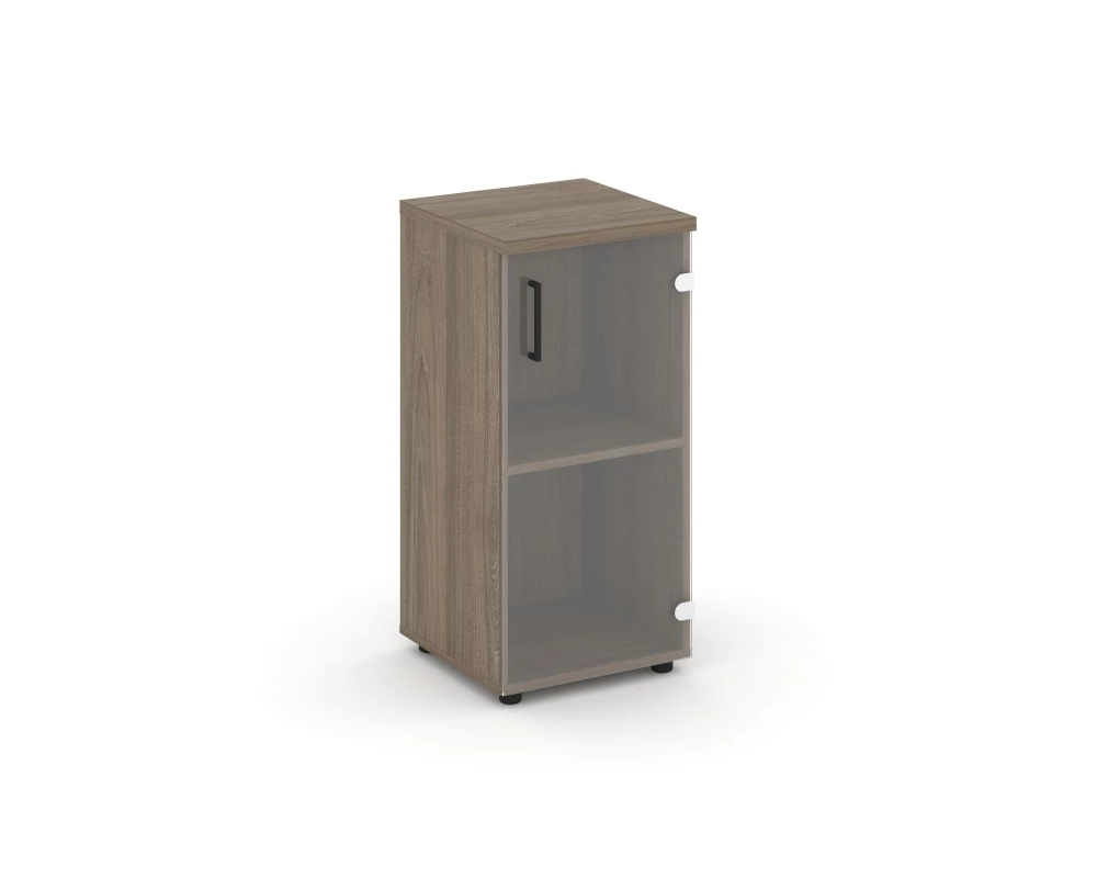 Шкаф низкий узкий правый прозр. стекло 400x400x833 Style Project