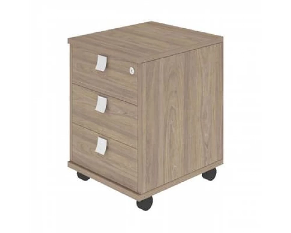 Тумба подкатная 3 ящика с замком Style System