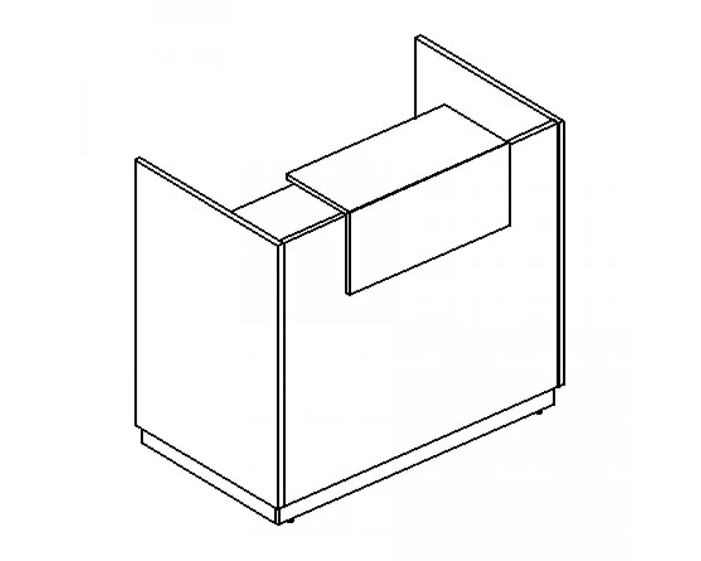Стойка ресепшн прямая 125x73x115 A4