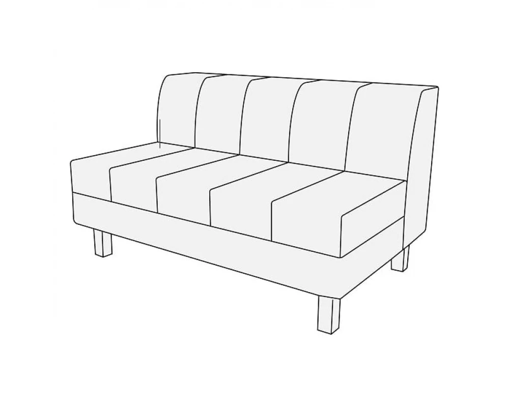 Модуль 2-х местный без подлокотников Лима