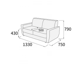 Диван 2-х местный Омега images