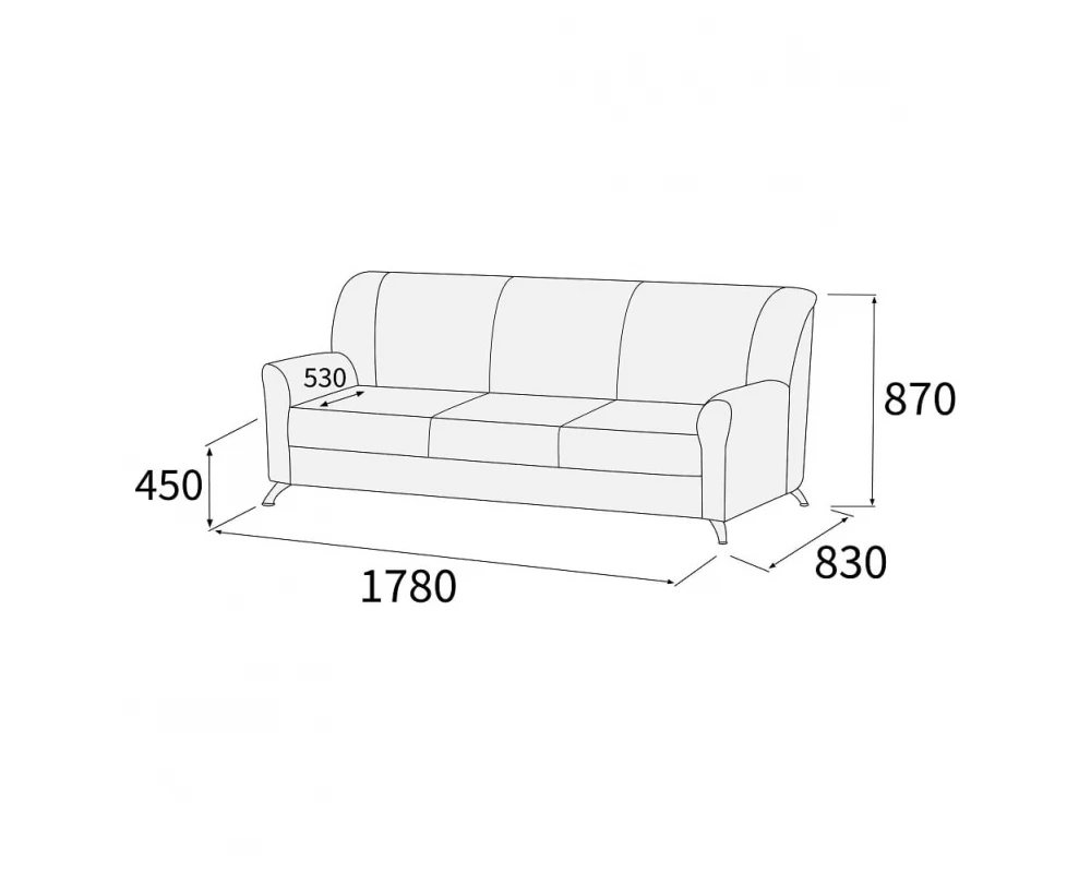 Диван 3-х местный Зевс
