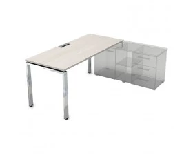 Стол рабочий прямолинейный три опоры, правый (1400*800*750) НСТП-П.989 Gloss Line images