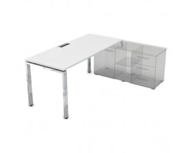 Стол рабочий прямолинейный три опоры, правый (1400*800*750) НСТП-П.989 Gloss Line images