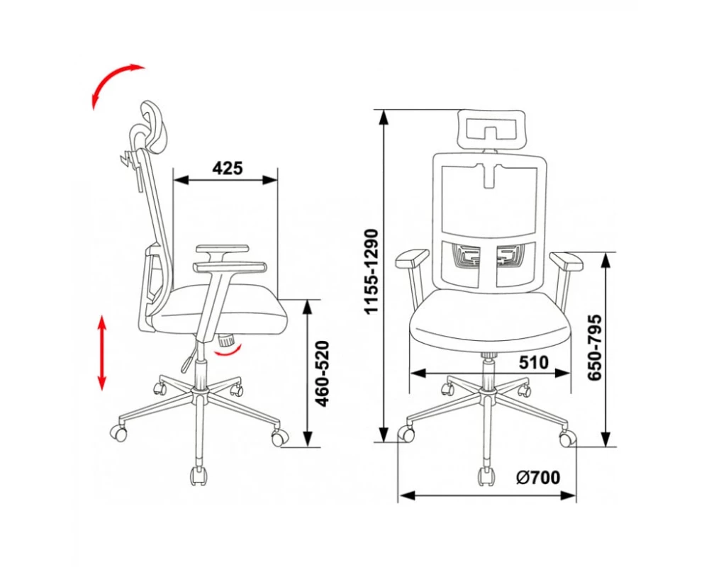Кресло Бюрократ MC-612-H