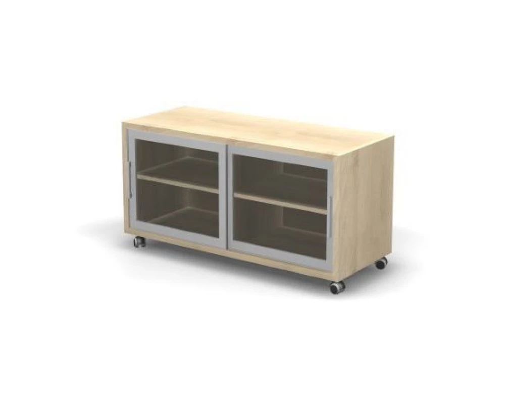 Тумба мобильная с дверью-купе, 120х48х62,1 Master (df) Акация светлая