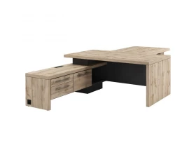 Стол руководителя с опорной тумбой T-818л.1000 Торстон images