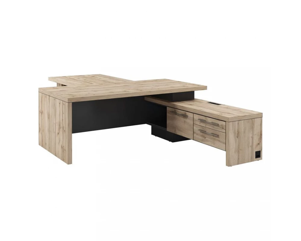 Стол руководителя с опорной тумбой T-820пр.1000 Торстон