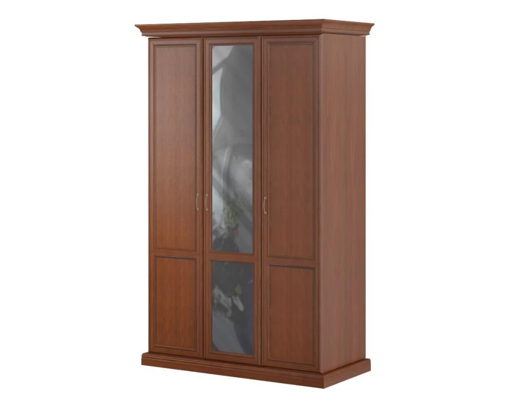 Гардероб трехстворчатый, высокий, глубокий правый. Карнизы входят в состав изделия ПК-ВР-ГГ233Х147П/2ДГ/1ДЗ-В18 Версаль