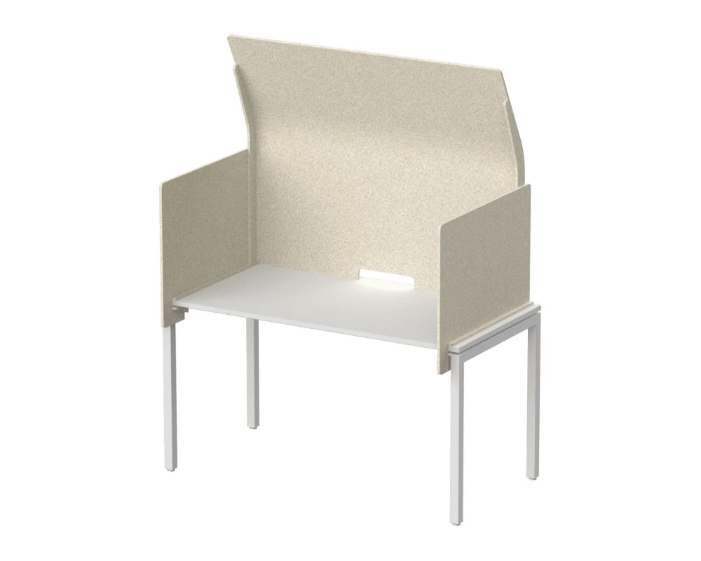 Кабина с высоким экраном-парусом 115х76х113 Forest Office Лебединый пух