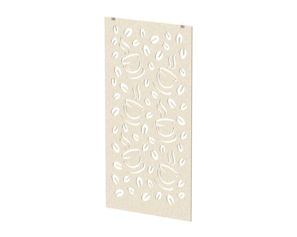 Перегородка с декором "Кофе" 100х1,2х200 Forest Office Лебединый пух