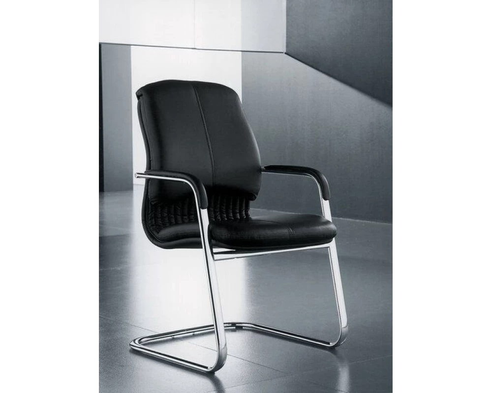 Кресло МАРА В, кожа, хром