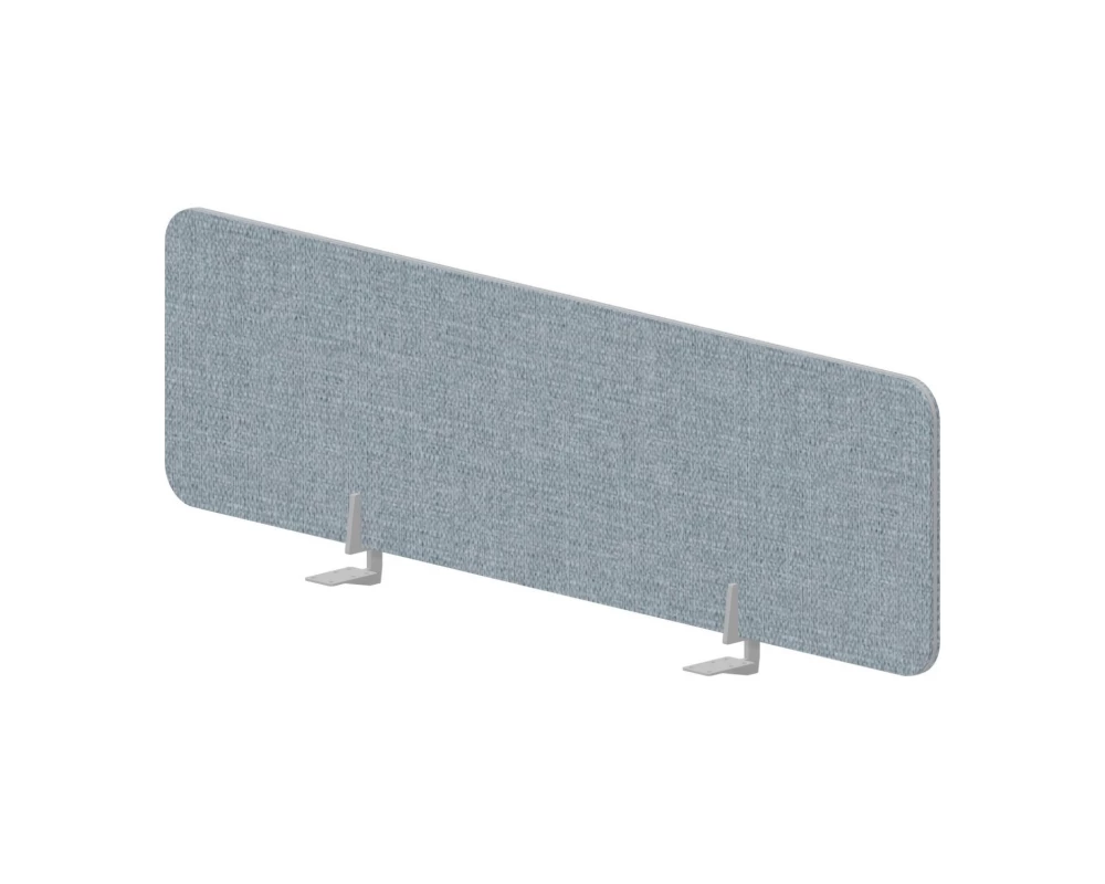 Экран фронтальный настольный 138x39,2 для стола ш.138см Design Бледно-синий/Алюминий