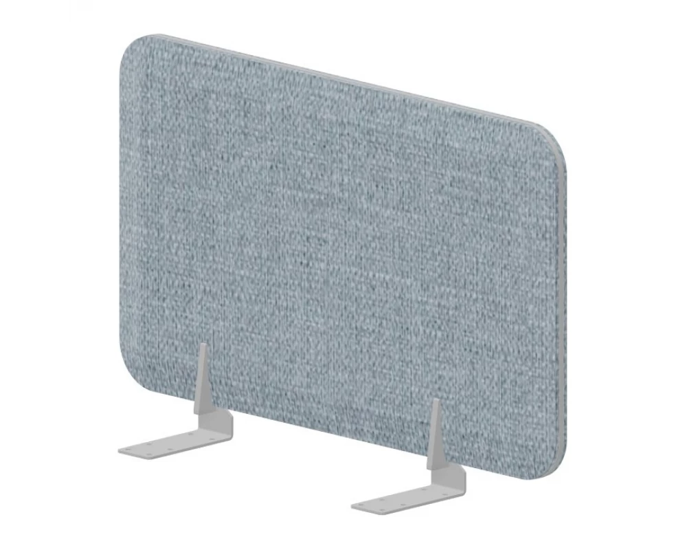 Экран торцевой промежуточный (алюмин. кант) 68x39,2 для стола гл.68см Pinable Design Бледно-синий/Алюминий