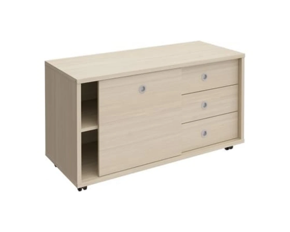 Тумба выкатная 3 ящика без замка дверь купе 120,2x50x66 Born
