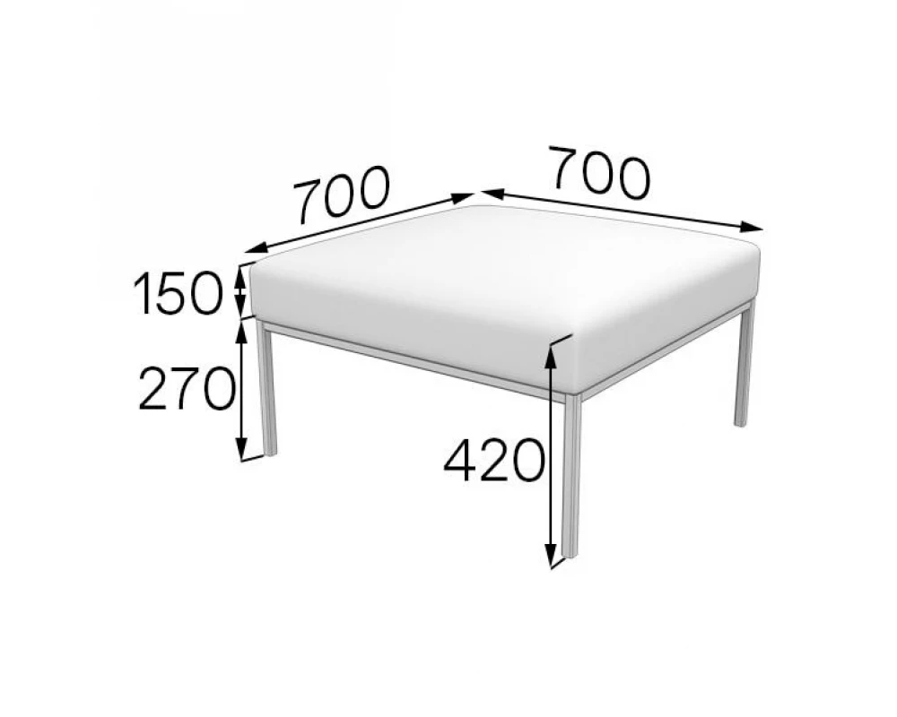 Пуф Ap 700х700х420 Астро MVK
