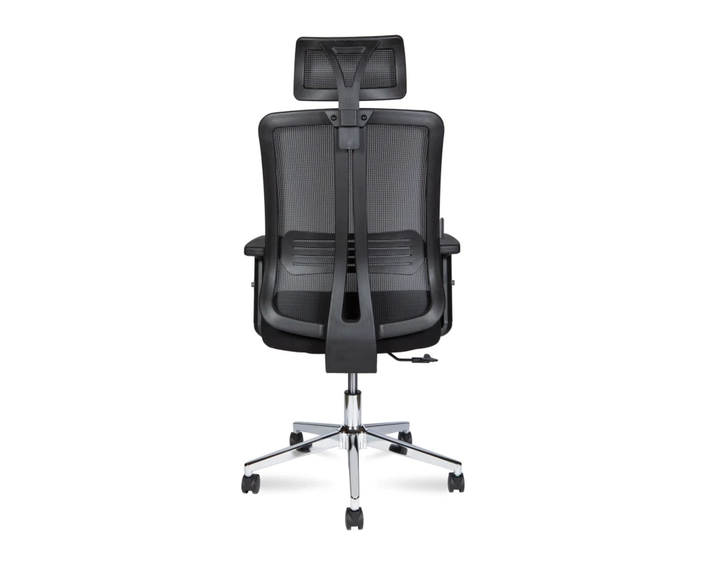 Кресло Norden Tema Сhrome 2D Сетка/ Ткань, Черный